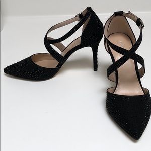 Kurt Geiger Carvela black beaded high heels.
